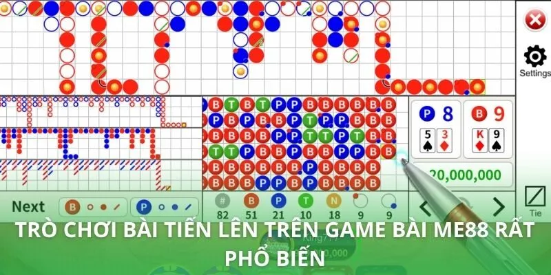 Trò chơi bài tiến lên trên game bài ME88 rất phổ biến